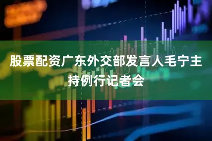 股票配资广东外交部发言人毛宁主持例行记者会